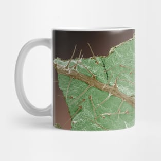 Extreme closeup detail Illustration of Stinging Nettle Mug